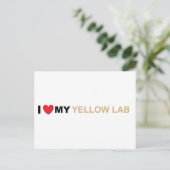 Gelbe Liebe Postkarte (Stehend Vorderseite)