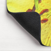 Gelbe Liege Blume Stift Art Mousepad (Ecke)