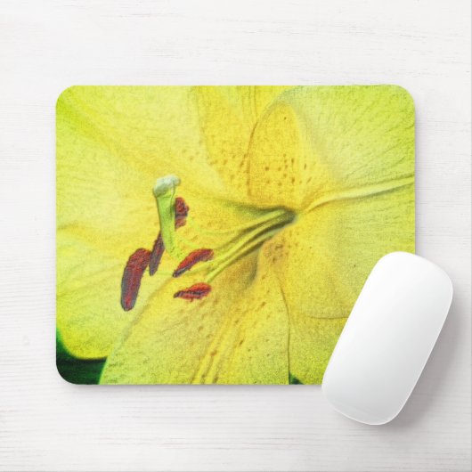 Gelbe Liege Blume Stift Art Mousepad (Mit Mouse)