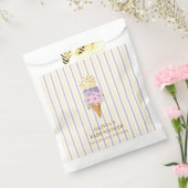 Gelbe Lila Blume Scoop Ice Cream Baby Dusche Geschenktütchen (Versiegelt)