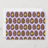 Gelbe Lila Buttercreme Osterkörbe Ei Brunch Einladung (Rückseite)