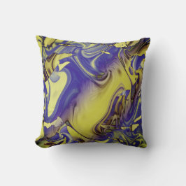 Gelbe Lila Holzkohle Verziert mediterraner Look Kissen