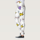 Gelbe Lila Hundebone Graffiti Leggings 1 (Links)