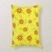Gelbe Lila Monogramm Dekokissen (Vorderseite(Vertikal))