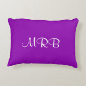 Gelbe Lila Monogramm Dekokissen (Rückseite)