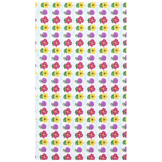 Gelbe Lila rosa Blume Tischdecke (Vorderseite)