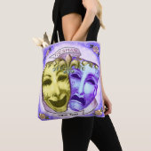 Gelbe Lila Schauspielermasken Tasche (Von Nahem)