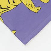 Gelbe Lila Tiger, große Katzen Fleece Blanket (Ecke)