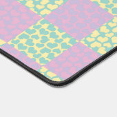 Gelbe, Lila und grüne Liebe pastellfarben Schreibtischunterlage (Ecke)