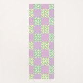 Gelbe, Lila und grüne Liebe pastellfarben Yogamatte (Vorderseite)