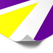 Gelbe Lila Union Jack Poster (Ecke)