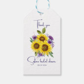 Gelbe lila Wildblume Geschenkanhänger (Vorderseite)