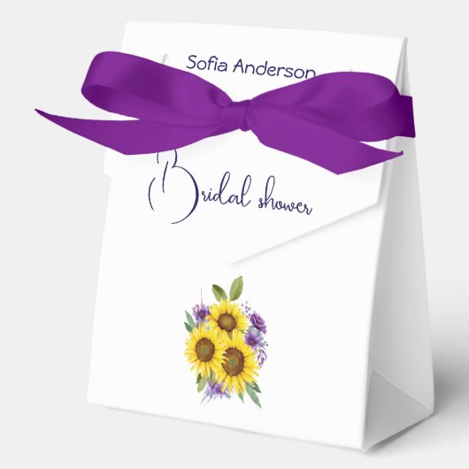 Gelbe lila Wildblume Geschenkschachtel (Vorderseite)