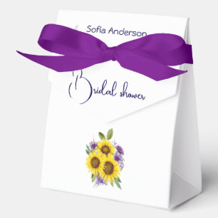 Gelbe lila Wildblume Sonnenblume Aquarell  Geschenkschachtel