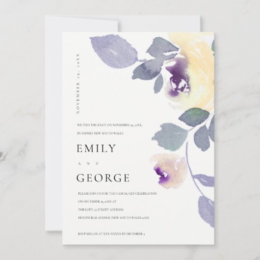 GELBE LILAC ROSE FLORAL WIR GETIEFEN DIE KNOCHKART DANKESKARTE (Vorderseite)