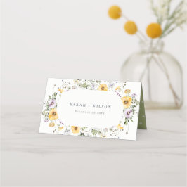 Gelbe Lilac-Wildblume Platzkarte