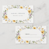 Gelbe Lilac-Wildblume Platzkarte (Vorne/Hinten)