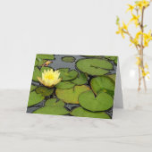 Gelbe Lilie aus Beileid im Teich Karte (Gelbe Blume)