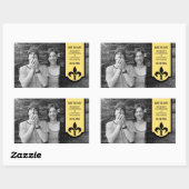 Gelbe Lilie Banner Save the Date Sticker (Blatt)