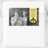 Gelbe Lilie Banner Save the Date Sticker (Tasche)