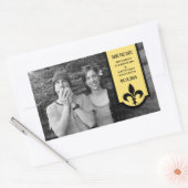 Gelbe Lilie Banner Save the Date Sticker (Umschlag)