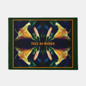 Gelbe Lilie Blume Abstrakt Personalisiert Fußmatte (Vorderseite)