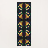 Gelbe Lilie Blume Abstrakt Yogamatte (Rückseite)