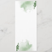 Gelbe Lilie Blume Grüne Blätter Hochzeitsmenü Menükarte (Rückseite)