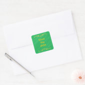 Gelbe Lilie Border Green Rett Date Sticker (Umschlag)
