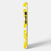 Gelbe Lilie des Empire mit Monogramm Case-Mate iPhone Hülle (Rückseite / Links)
