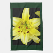 Gelbe Lilie Nah Geschirrtuch (Vertikal)