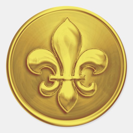 Gelbe Lilie Umschlag Aufkleber mit Prägung (Vorderseite)