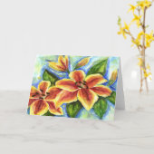 Gelbe Lilien-Gruß-Karte Karte (Gelbe Blume)