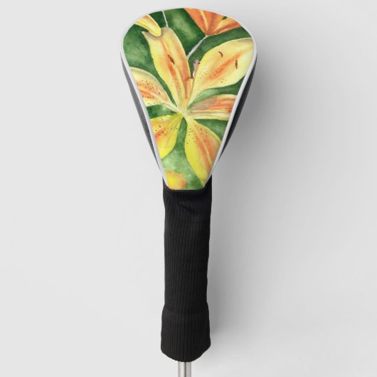 Gelbe Lilien im Garten Golf Headcover (Vorderseite)