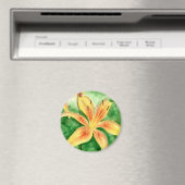 Gelbe Lilien im Garten Magnet (In Situ (Geschirrspüler))