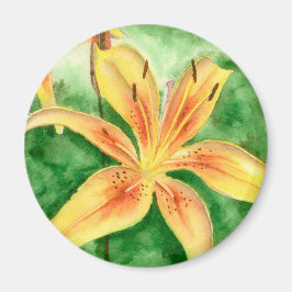 Gelbe Lilien im Garten Magnet