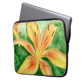 Gelbe Lilien im Gartenposter Laptopschutzhülle (Vorderseite Links)