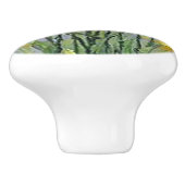 Gelbe Lilien Keramikknauf (Seitenansicht)