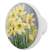 Gelbe Lilien Keramikknauf (Rechts)