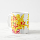 Gelbe Lilien-Tasse Kaffeetasse (Vorderseite Links)