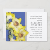 Gelbe Lilien zum Geburtstag Einladung (Vorderseite)