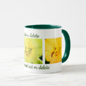 Gelbe Lilienfarben Blumenstift Personalisiert Tasse (VorderseiteRechts)