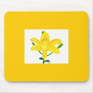 Gelbe Liliengrün-Blätter für benutzerdefinierte Mo Mousepad