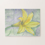 Gelbe Lilienmalerei in Acrylic Puzzle (Horizontal)
