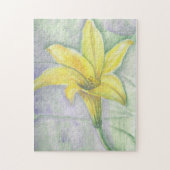 Gelbe Lilienmalerei in Acrylic Puzzle (Vertikal)