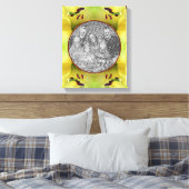 Gelbe Lilienrahmen schaffen Ihr eigenes Foto Leinwanddruck (Insitu (Schlafzimmer))