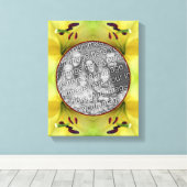 Gelbe Lilienrahmen schaffen Ihr eigenes Foto Leinwanddruck (Insitu (Holzboden))