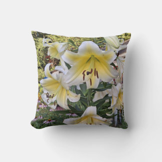 Gelbe Lilly Glas Kissen