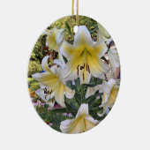 Gelbe Lilly Glass Keramik Ornament (Rechts)