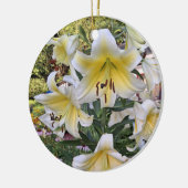 Gelbe Lilly Glass Keramik Ornament (Links)